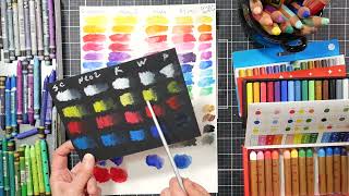 NEW Watercolor Crayon Comparison: Kitpas, Swisscolor, Woodies & Neocolor2