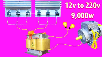 How to make a simple inverter 12v to 220v  creative prodigy #114