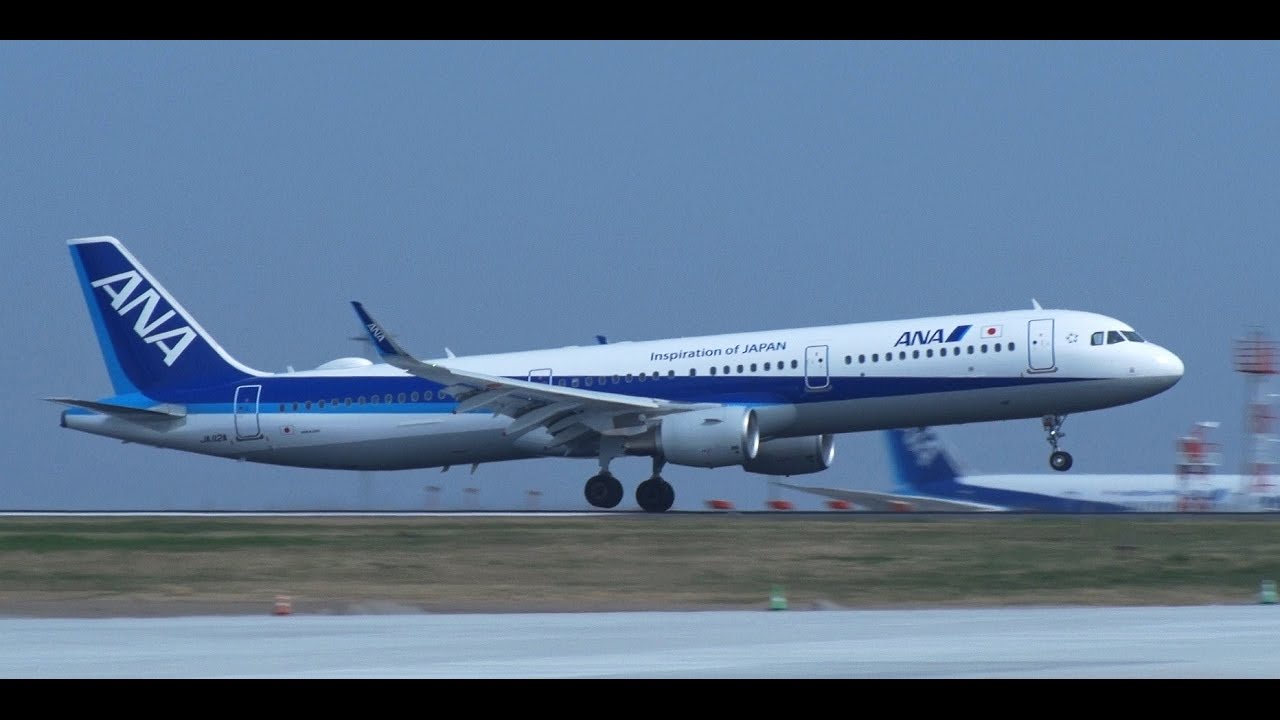 強風着陸 Ana初のa321 0 Ceo二号機 全日空 All Nippon Airways Airbus A321 211 Landing Haneda Rwy22羽田空港 Youtube