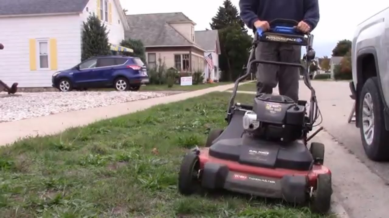 Toro Timemaster mowing tiny commercial properties - YouTube