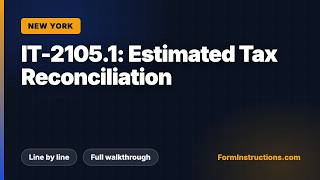 New York IT-2105.1: Estimated Tax Reconciliation