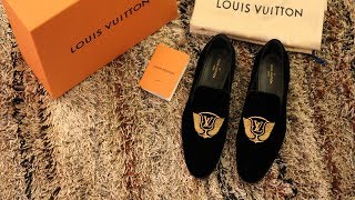 Louis Vuitton Auteuil Slipper in Black for Men