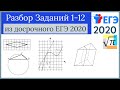 Досрочный ЕГЭ 2020. Задания 1-12