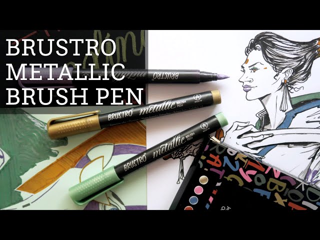 Metallic Brush Pen, Metallic Markers, Brush Pens, Brush Pen Set,  Calligraphy Markers, Colourful Brush Pens, Journal Pens, Scrapbooking Pens  