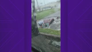 Dramatic highwater rescue in Spring, Texas caught on camera