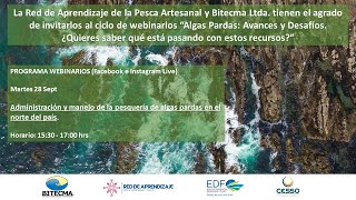 Taller: Administración y Manejo de la Pesquería de Algas Pardas en el Norte del País
