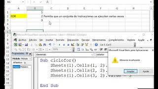 CICLO FOR VBA EXCEL