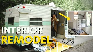 wallpapers Remodeling Old Rv Interior small vintage trailer renovated on a budget step by step