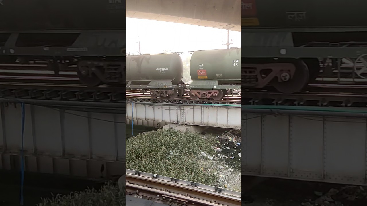 Dangerous Bridge Parellel Race😱with BTPN Oil Tanker Train | EMU Vs Oil Train