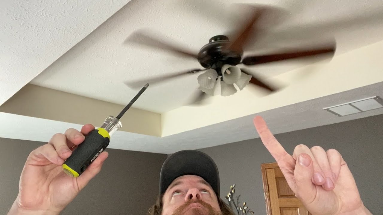 Ceiling Fan CLICKING Noise [Easy Fix w/ Screwdriver] - YouTube