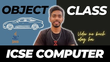 Object and Classes Computer Class 10 ICSE Crash course java 10 #icse