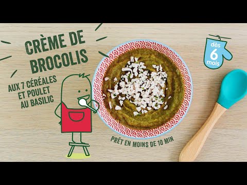 recette-bébé-dès-6-mois-:-crème-de-brocolis-aux-7-céréales-et-poulet-au-basilic
