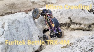 Crawling Furitek Bettle Anium Rainbow Comp Chis For Traas Trx-4M With Rc4Wd Rear Axle