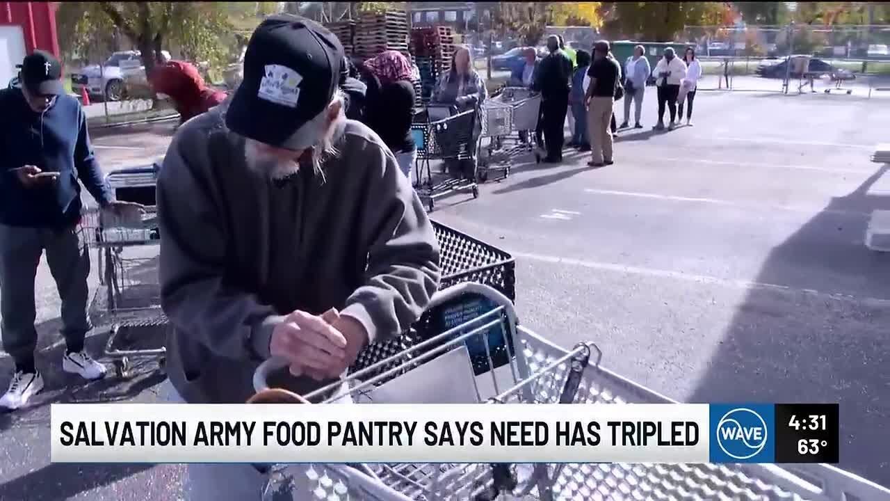 Some Louisville food pantries reporting triple increase in food demand