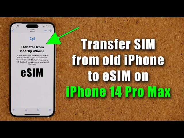 How To Transfer SIM Card from old iPhone to eSIM on iPhone 14 Pro