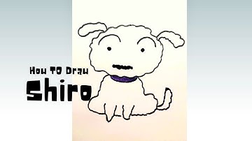 How To Draw Shiro Easy || Shinchan Shiro Drawing #shiro