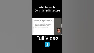 Why Telnet is INSECURE? ⚠️ (Major Risks) #shorts