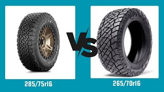 Tire Size 285/75r16 vs 265/70r16