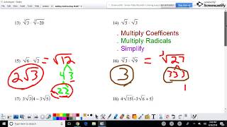 Multiplying Radicals