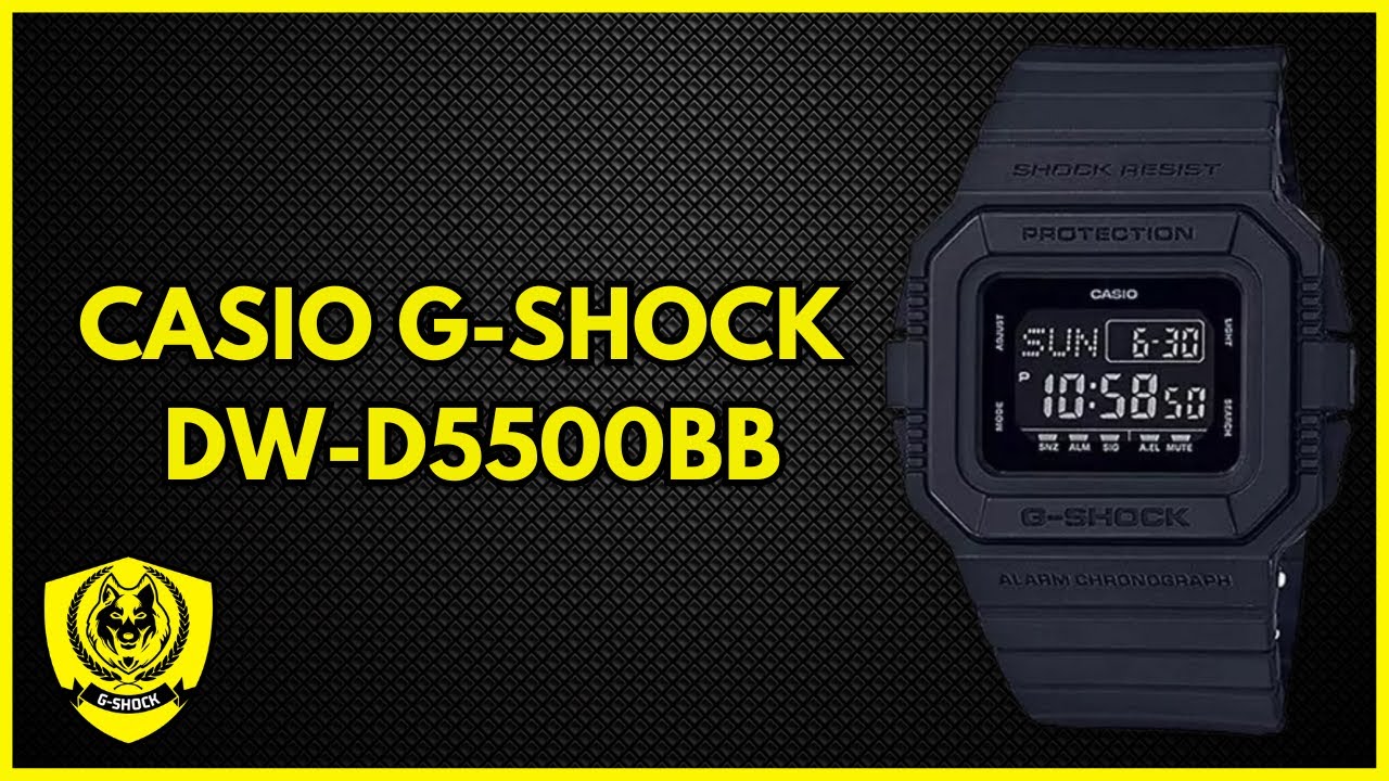 Conheça o sombrio Casio g-shock DW-D5500BB - YouTube