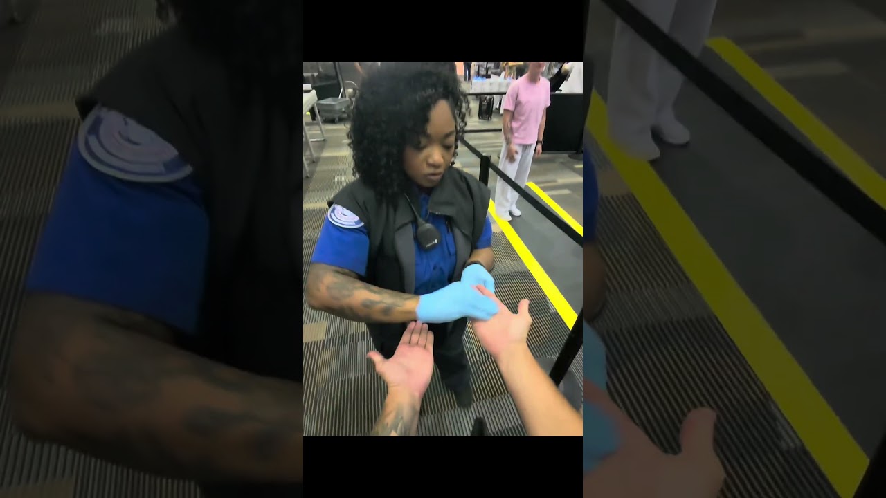 Going through security with my service dog