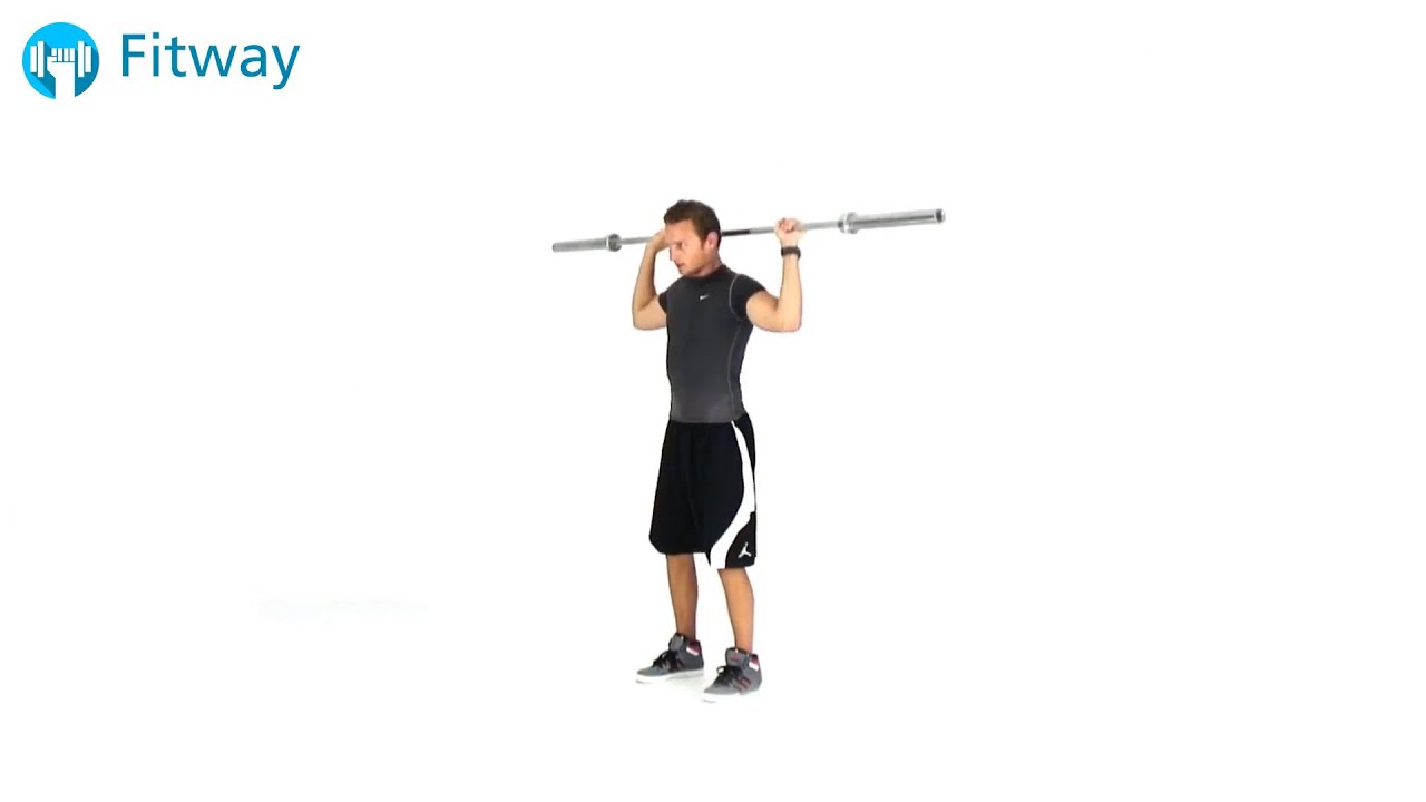 How To Do: Barbell Shoulder Press - Military Behind Neck | Shoulder ...