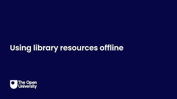 Using Library Resources Offline