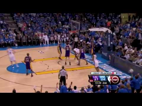 Serge Ibaka two hand Putback dunk James Harden mis...