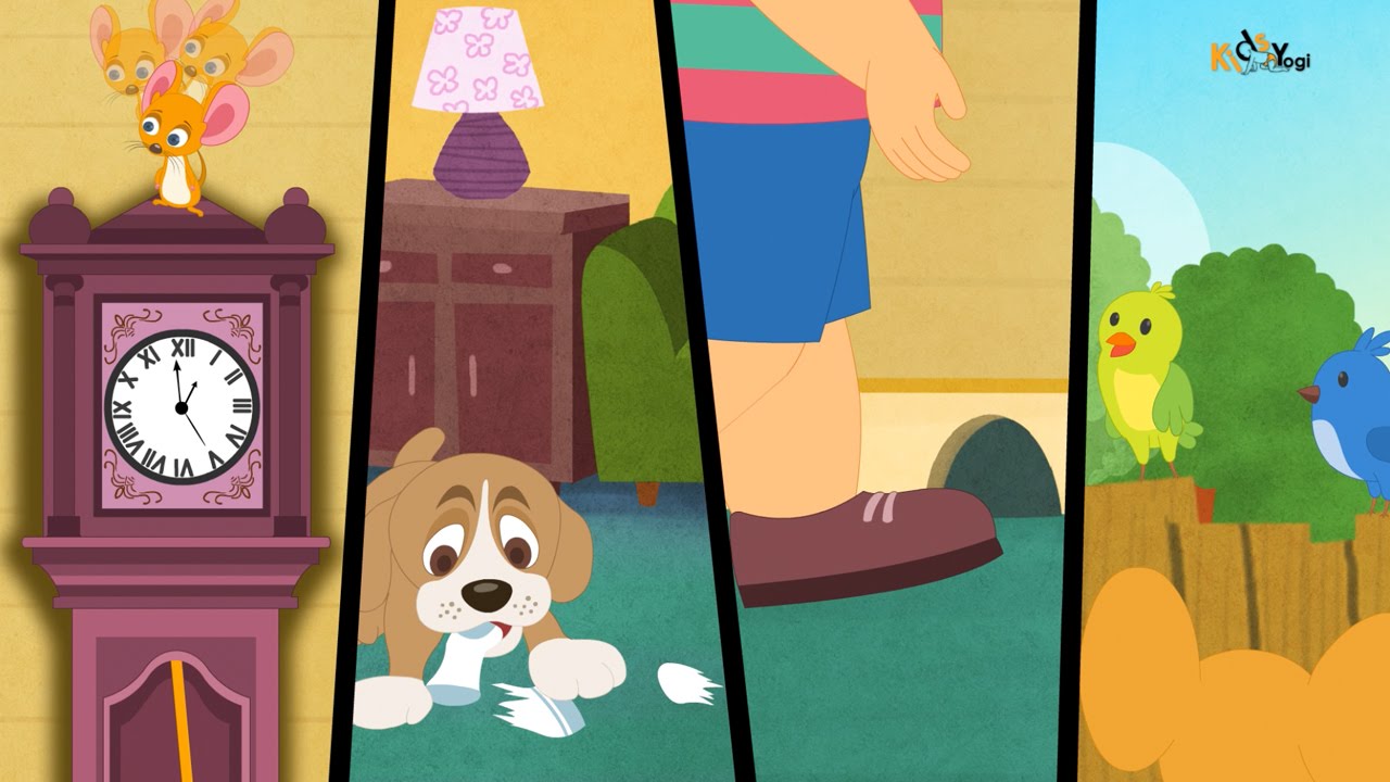 Hickory Dickory Dock Nursery Rhyme with Lyrics - Songs for Children by Kids Yogi