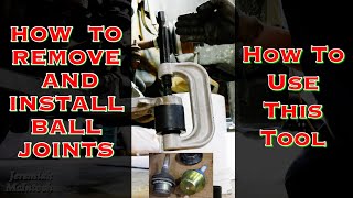 How To use a Ball Joint Removal Tool to remove and install ball joints 2019