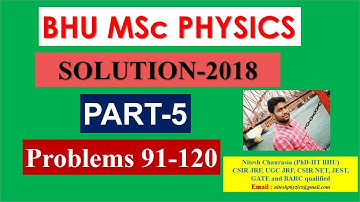 BHU MSc Physics 2018 Solution Part 5