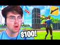 I Got 100 Fans to SCRIM with the RAIL GUN for $100… (Fortnite Tournament)