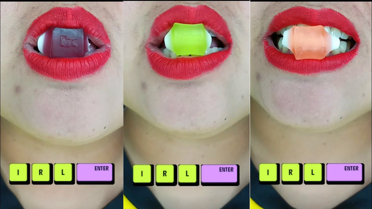 asmr JELLY KEYBOARD EMOJI FOOD CHALLENGE mukbang eating sounds - YouTube