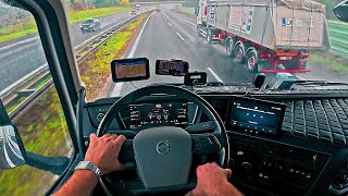 ASMR ❗❗Truck Driving in the Rain – A4 Poland | Relaxing POV Ride