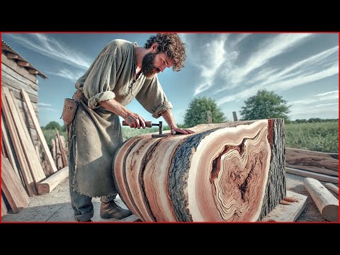 Poor Carpenters Work Dangerously To Create Beautiful Wood Carvings // Woodworking Tools