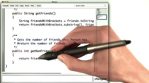 Get Num Friends - Intro to Java Programming