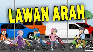AZAB LAWAN ARAH PELANGGAR LALU LINTAS!! | KARTUN ANIMASI DRAMA