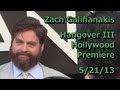 Zach galifianakis at the hangover 3 movie premiere in westwood ca