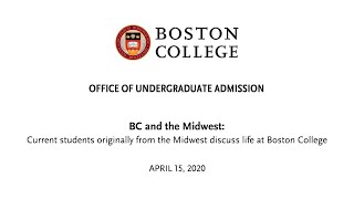 Information BC & the Midwest | Student Panel | April 15, 2020 Guide