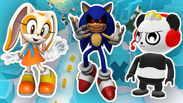 Tag with Ryan vs Sonic Dash vs CALL Sonic.exe Combo Panda vs Sonic vs Cream All unlocked