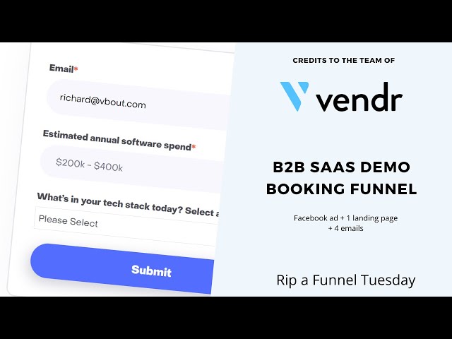 B2B SaaS Demo Booking Funnel - Vendr
