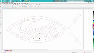 Corel Draw Tips & Tricks Making a  Faith Jesus Fish part  2