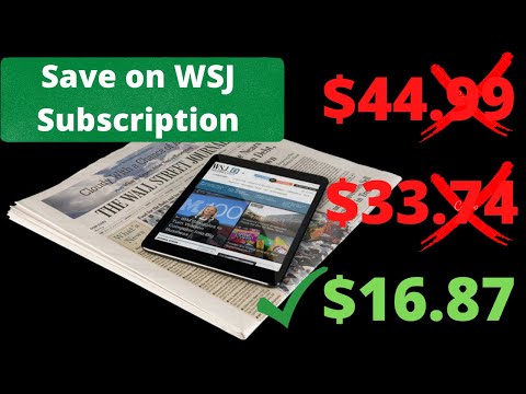 Vídeo: Qual é o custo de uma assinatura do Wall Street Journal?