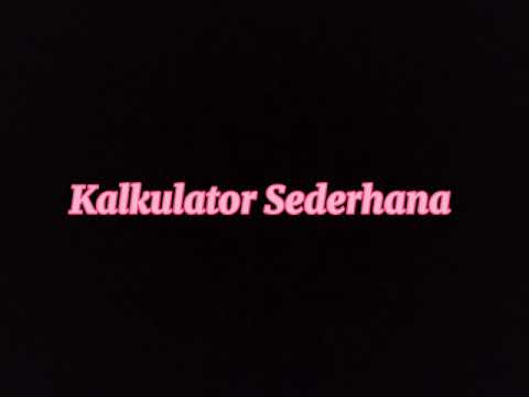 Hasil Pemrograman KALKULATOR SEDERHANA dengan VB Net