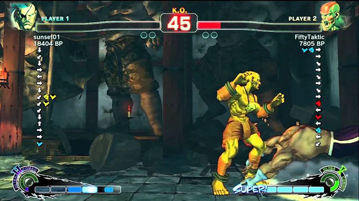 sunset01 [Sagat] vs FiftyTaktic [Dhalsim] SSF4 Japanese Online Ranked Matches - TRUE-HD