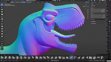 Stylized Dinosaur Sculpting in Blender for Animated Short film | தமிழில்