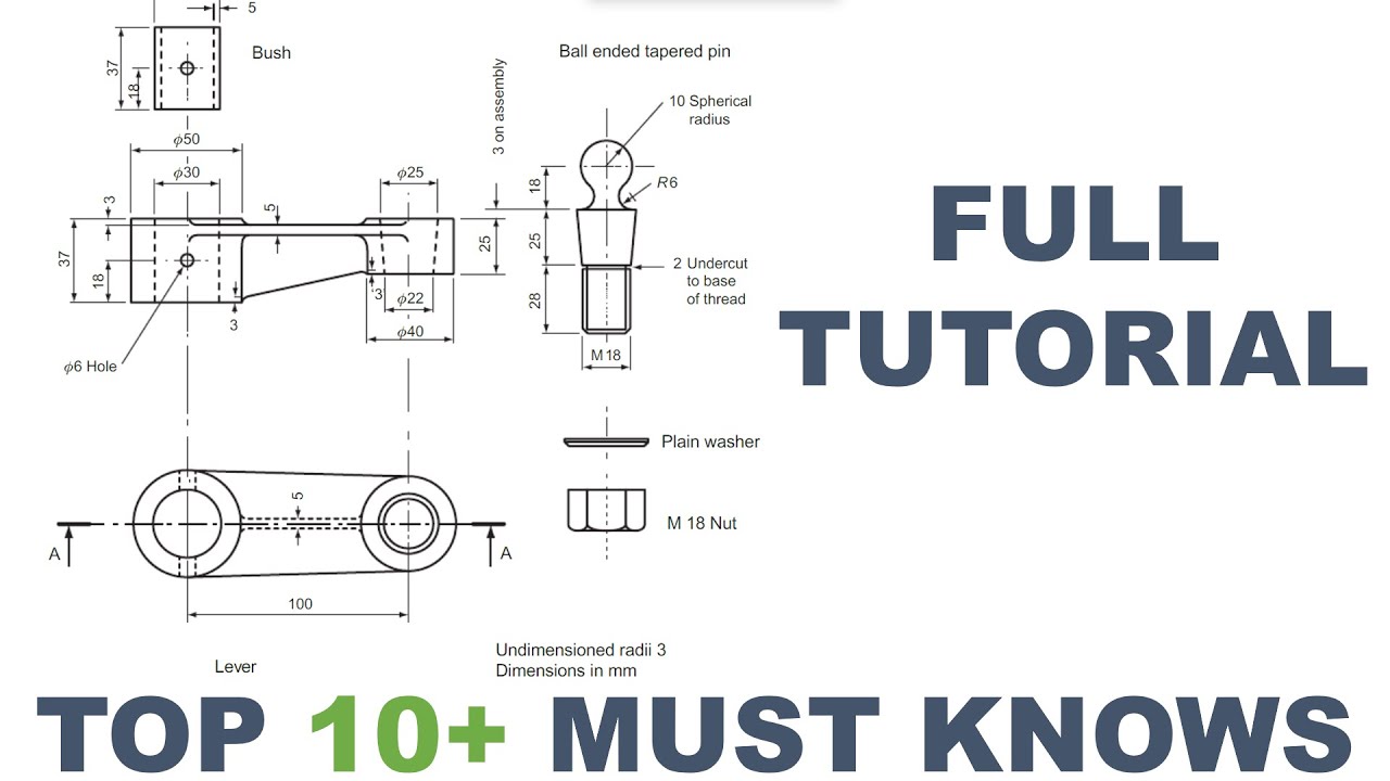 ASSEMBLY DRAWING FULL TUTORIAL STEP BY STEP - YouTube