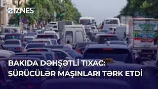 Bakı-Sumqayıt Yolu Dayandı Dəhşətli Tıxacın Görüntüləri Biznes Tv