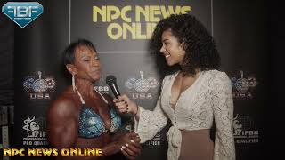 2022 NPC North American Championships Women's Physique Masters Over 50 Overall Winner Ana Acosta