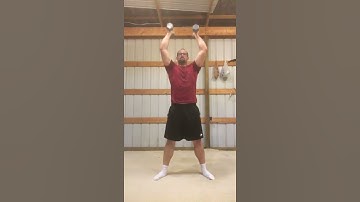 dumbbell squat thrust with neutral grip and external rotation